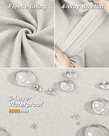 Жіноча софтшеллова жилетка 33000ft з капюшоном, флісовою підкладкою та 5 кишенями для їзди на конях, бігу та піших прогулянок (4XL, Білий)