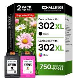 Комплект картриджів ECHALLENGE 302XL для принтерів HP 302 (Multipack), збільшений ресурс