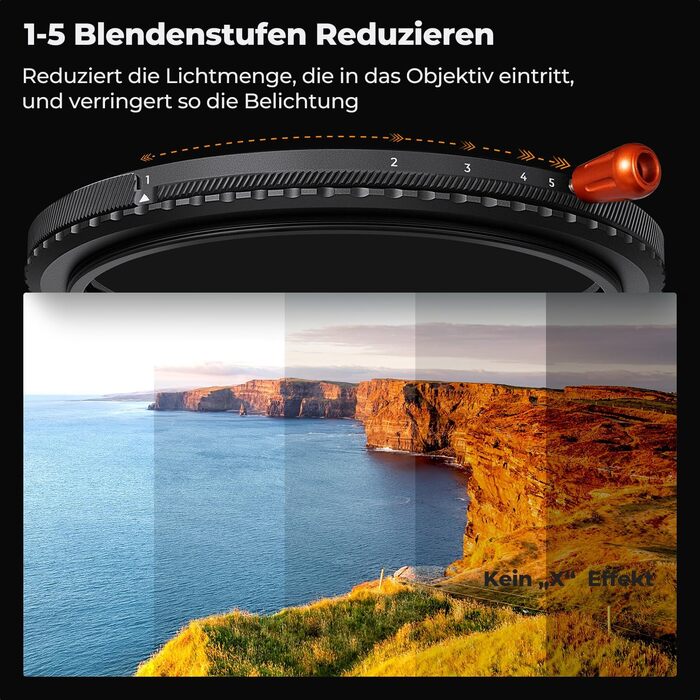 Фільтр K&F Concept 82mm 3-в-1: ND2-32, CPL, Black Mist (1/4) з багатошаровим покриттям Nano Xcel для відео та портретів