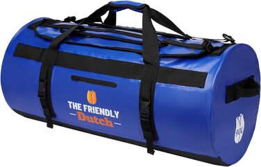 Велика водонепроникна спортивна сумка-баул The friendly Dutch 90 л, синя – дорожня сумка-рюкзак для чоловіків
