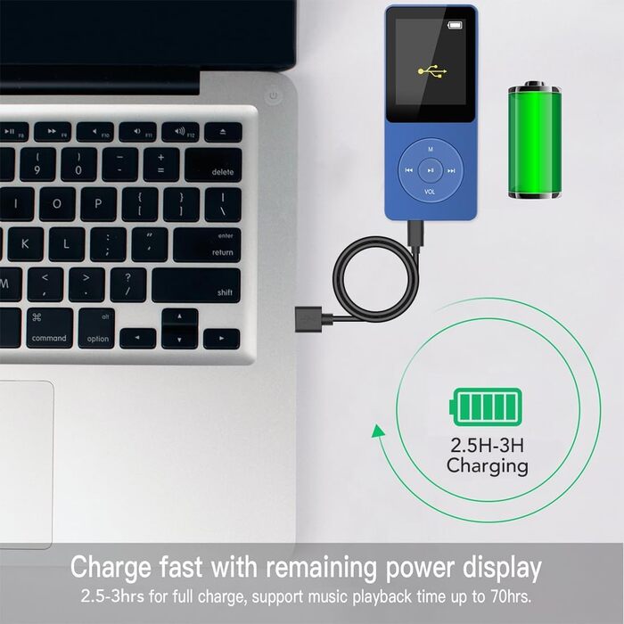 MP3-плеєр AGPTEK 32GB зі спікером, 70 годин роботи від акумулятора, 1.8