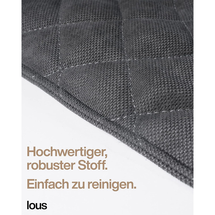 Подушка для собак ручної роботи, килимок, ковдра для собак середніх та маленьких порід, можна прати до 90ºC, захист дивану, для домашніх тварин, собак та котів (L 98x97x3 см, Антрацит/Сірий) L 98x67x3 см Антрацит / Сірий