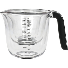 Набір мірних кухлів KitchenAid, 3 шт, чорний, 1 л, 500 мл, 250 мл, для кухні, можна мити в посудомийці