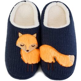 Тапочки жіночі зимові теплі, з плюшевою підкладкою, з принтом тварин, мультяшний лис, 39/40 EU