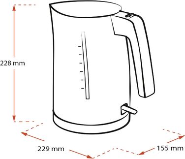 Електричний чайник MELITTA Look Aqua DeLuxe 1.7 л (2400 Вт) з регулюванням температури (80°C, 95°C, 100°C) для чаю, дитячого харчування та з функцією підтримання тепла