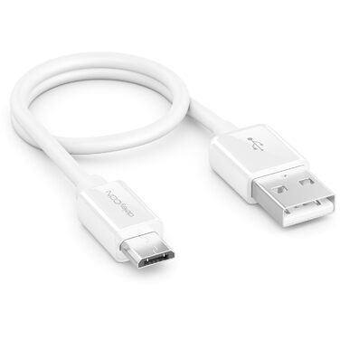 Кабель Micro USB deleyCON 0.15м для Android, смартфонів, планшетів - білий