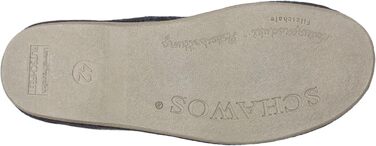 Чоловічі фетрові домашні тапочки Schawos 6064, теплі, з вовняною підкладкою, неслизькі, на липучці (42 EU, чорні)