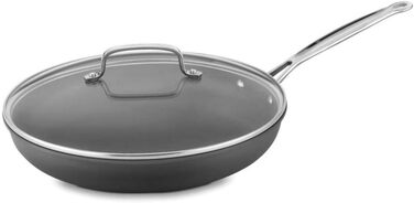 Cuisinart Chef's Classic Crepe Pan, 10 inch, Hard-Anodized, Black, 623-24 (Pan with Lid)