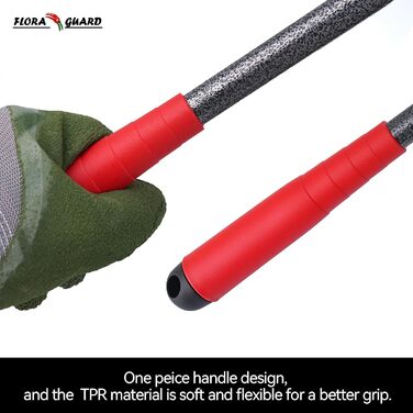FLORA GUARD Garden Tools, 6-Piece Garden Tool Set Including Weeder, Garden Shovel, Hand Rake, Hand Hoe, Brush Rake, Cultivator, Garden Hand Tools with Heads Made of Carbon Steel