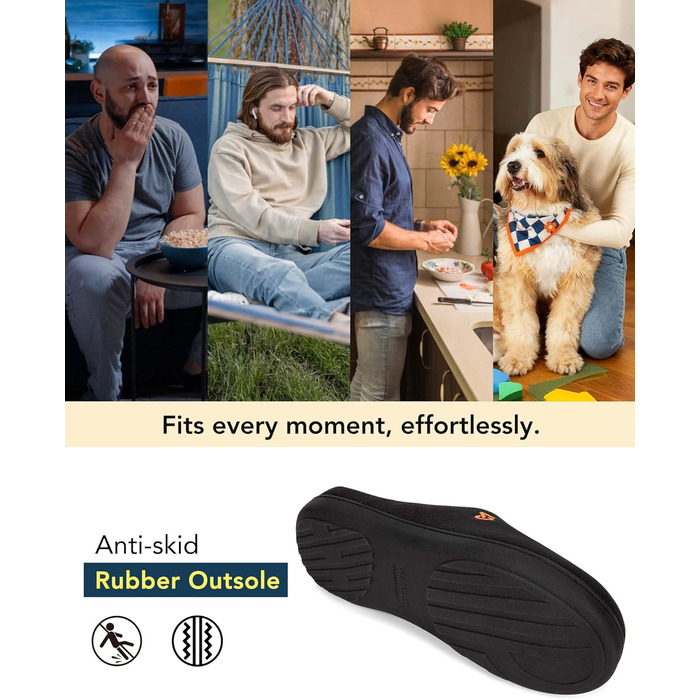 Чоловічі халапи VeraCosy з пам'яті піни, двоколірні, 40/41 EU, сірий/блакитний