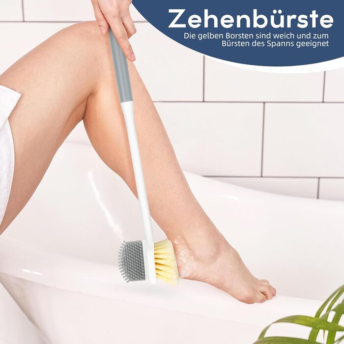 Щітка для ніг з довгою ручкою для душу, щітка для миття ніг, аксесуар для догляду за ногами для літніх людей