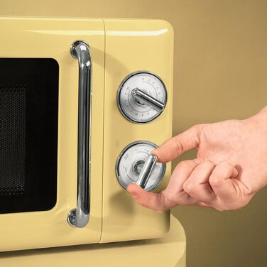 Мікрохвильова піч Cecotec Proclean 5110 Retro Blue, 20л, 700W, мікрохвилі з грилем, 8 програм, таймер 60 хв, функція розморожування, механічне керування, ретро дизайн