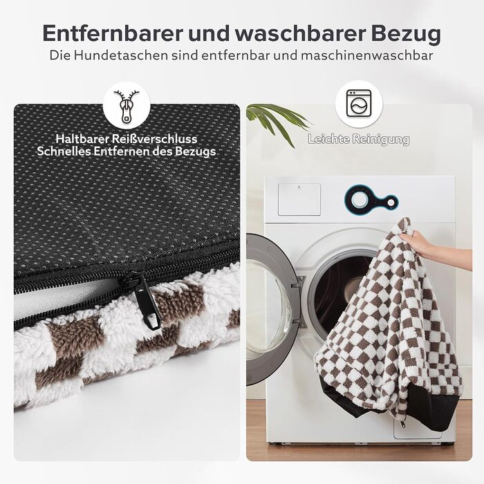 JOEJOY Extra Large Orthopedic Dog Bed, Extra Large Washable Cat Bed Dog Cushion with Memory Foam Washable Removable Waterproof Lining Orthopedic Dog Bed Gray (L 112 x W 82 x H 8 cm, Chocolate)