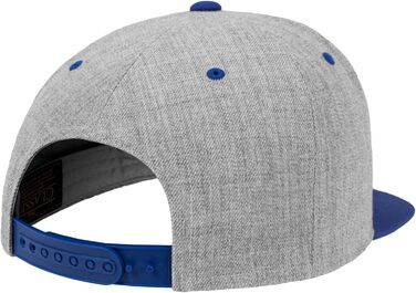Кепка бейсболка Flexfit Unisex Classic Snapback двоколірна універсального розміру heather/Royal