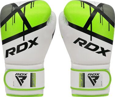 Боксерські рукавички RDX для дітей 6oz, Junior Training, Maya Hide, шкіра, вентильована долоня, Муай Тай, ММА, кікбоксинг, спаринги, удари по мішечку, удари по лапах, зелені