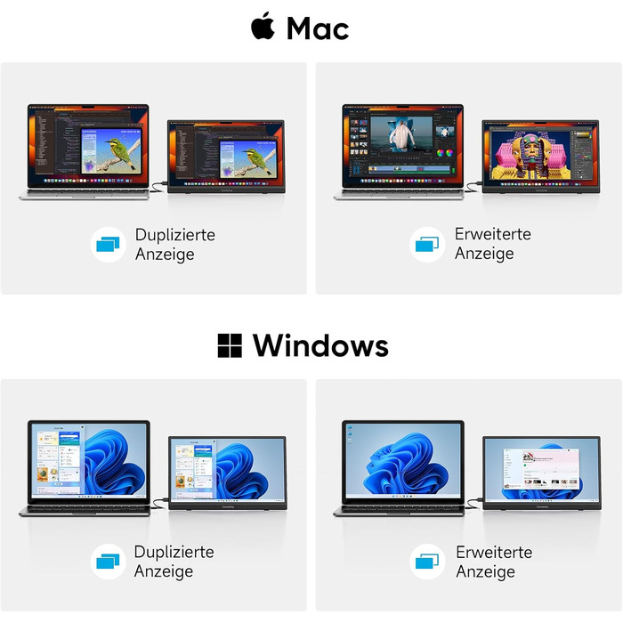 Портативний монітор 15.6 дюймів, 1080P FHD з підставкою, IPS екран з динаміками, тонкий додатковий монітор для ноутбука/ПК/Mac/PS4/Switch, USB-C/HDMI