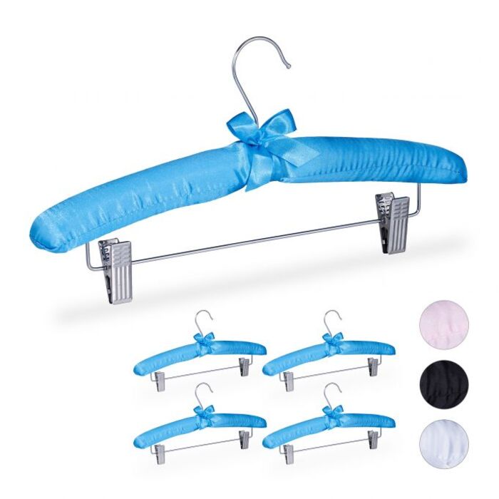 Relaxdays Satin Clothes Hanger with Clips