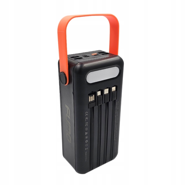 Повербанк FUMO 50000 mAh з LED-ліхтариком, 8 USB-портами та сонячною панеллю