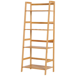 HOMCOM Bookshelf Standing Shelf with 4 Levels Storage Shelf made of Bamboo Office Shelf for Living Room, Bedroom, Office, Natural | Aosom