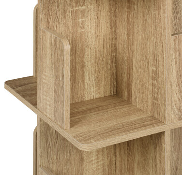 Relaxdays Bookshelf, Square, Wood-Look