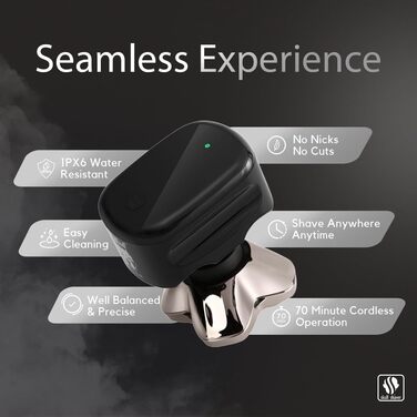 Електричний чоловічий голковий стайлер Skull Shaver Pitbull Silver PRO SX5 для обличчя та голови; ідеальний подарунок