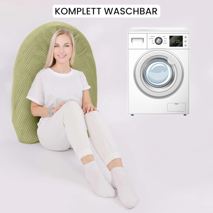 Подушка для годування Amilian Stillkissen XXL 170 см - для вагітності та годування - знімний чохол