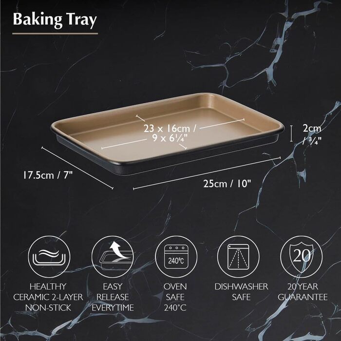 Форма для випічки Stanley Rogers Ceramabake антипригарна керамічна 20x7 см (23x16x2 см) без PFAS, PTFE, PFOA, кадмію та свинцю