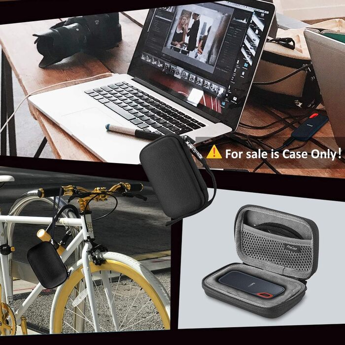 Чохол для SSD накопичувачів ProCase: SanDisk Extreme PRO/Portable SSD, Crucial X8 Portable SSD (Чорний)