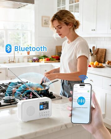 Портативне DAB/FM радіо з Bluetooth, кольоровим дисплеєм 2.4