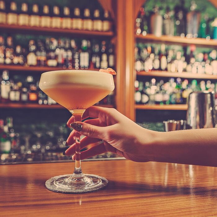 Набір келихів для Мартіні Crystal Martini 4 шт, 325 мл, преміум, без свинцю, прозорі, з подарунковою коробкою