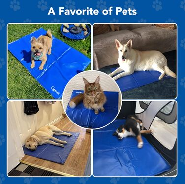 GoStock Cooling Mat for Dogs, Pet Cooling Mat Non-Toxic Gel Self-Cooling Mat for Dogs and Cats, Pet Cooling Mat Dog Cooler Pad for Crates, Kennels and Beds (90 * 50cm) (XL 90×60cm)