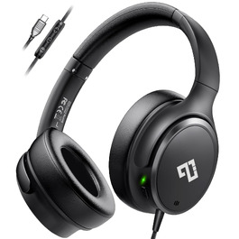 Навушники INFURTURE Over-Ear з USB-C, з активним шумозаглушенням (Noise Cancelling), дротові, чорні