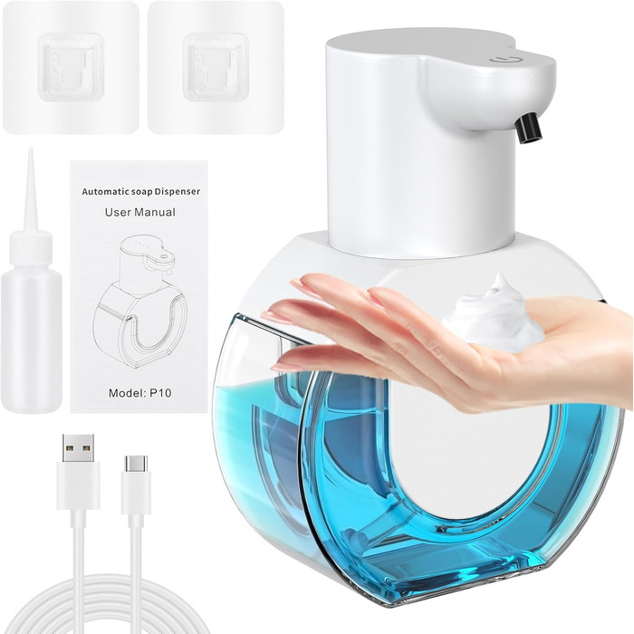 Автоматичний диспенсер для мила на батарейках, USB, безконтактний, настінний, 420 мл