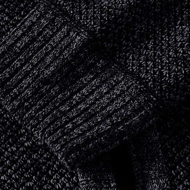 Кардиган чоловічий з кишенями, чоловіча в'язана куртка на блискавці, без капюшона, чоловічий светр-куртка, однотонна флісова куртка, чоловічий светр з ангори, осінній кардиган, під костюмні штани (M, Чорний)