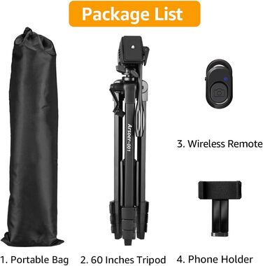 Штатив для камери 175см з Fluid-головкою: для Sony, Nikon, Canon, TikTok, Vlog (алюміній)