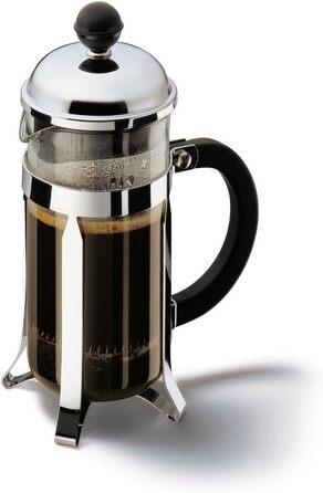 Френч-прес Bodum Chambord 1 л глянцевий + набір склянок Pavina 6 шт подвійні стінки 0,35 л