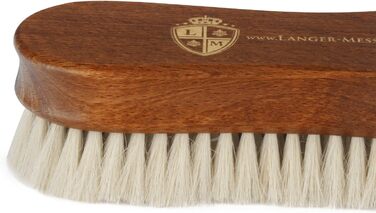 Langer & Messmer 4-Piece Shoe Brush Set made of Horsehair for professional shoe care of smooth leather shoes - includes polishing brushes and cream brushes (5-piece set, Premium)