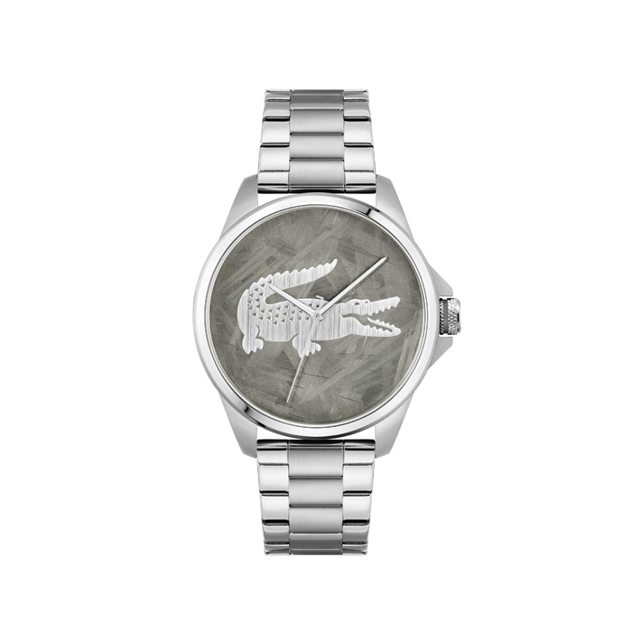 Годинник Lacoste LE Croc чоловічий кварцовий сріблястий/золотистий/чорний браслет з нержавіючої сталі