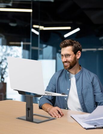 Підставка для ноутбука Soundance настільна, регульована, чорна, 10-17.3 дюймів