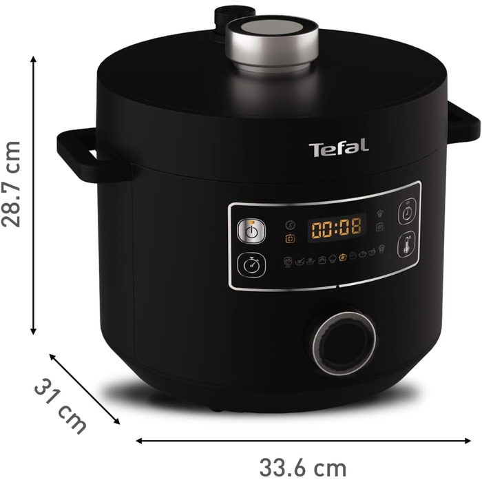 Tefal CY7548 Turbo Cuisine Multi-Cooker, 1000W, Plastic, 5 liters, Black Cuisine Multi-Cooker - 5L