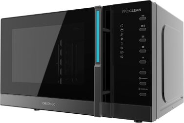 Мікрохвильова піч Cecotec Proclean 5130 з грилем, 23 л, 800/1000 Вт, рівномірне приготування, 5 рівнів потужності, функція розморожування, таймер 60 хв, діаметр обертового столу 285 мм