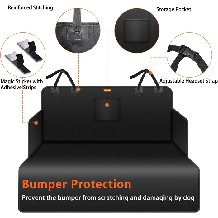 Захист для багажника автомобіля Alfheim для собак, неслизький, водонепроникний, антифлексинговий, для маленьких авто та SUV