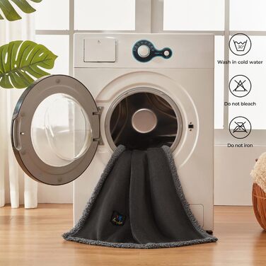 Водонепроникний коврик для собак Luciphia, коврик для собак і котів, великий, можна прати, м'який флісовий коврик Sherpa, водонепроникний коврик для дивану, ліжка, (Сірий, M (102 * 145 см))