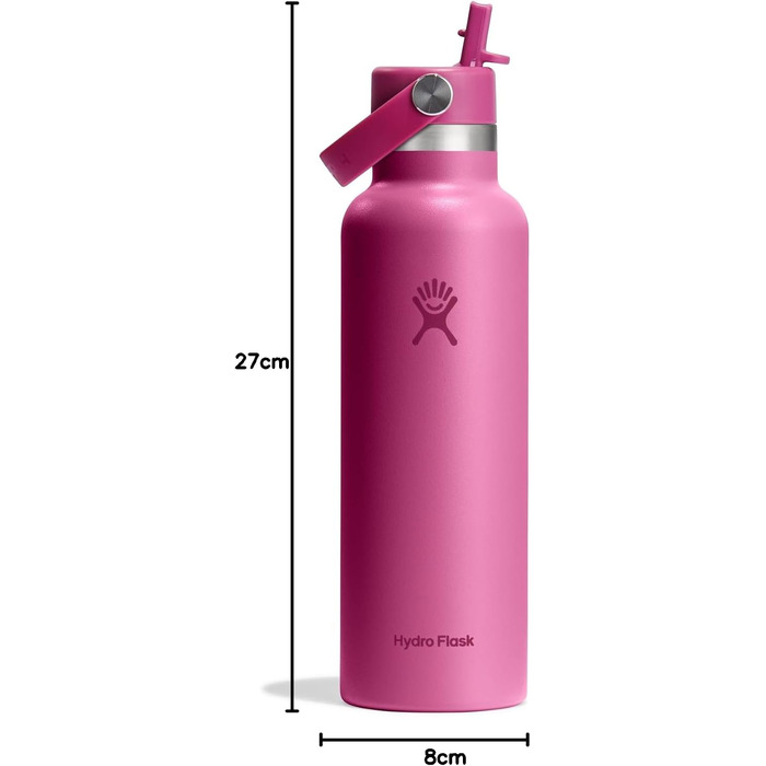 Термопляшка Hydro Flask Standard Mouth 621 мл зі сталею, кришкою-соломкою, вакуумна ізоляція, Reef