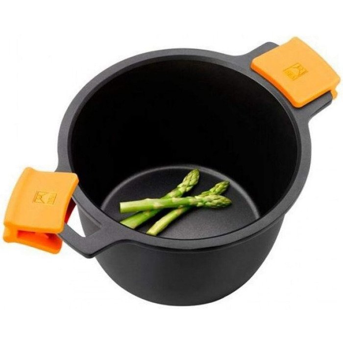 Каструля BRA Efficient Pot 24 см, алюміній, чорна