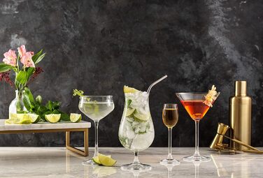 Набір келихів для Мартіні JoyJolt Olivia Crystal 260 мл (2 шт) - Преміум кришталеві келихи для коктейлів, виготовлені в Європі