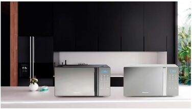 Мікрохвильова піч Hisense H20MOMBS4HG 20 л з лівостороннім відкриванням дверцят, LED-дисплеєм, 9 функціями, 700 Вт, грилем та дзеркальним покриттям