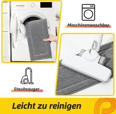 Килимок для сходів JSEI, антиковзкий, набір з 4 шт., 20.3 x 76.2 см, 100% поліестер, TPE-підкладка, сірий