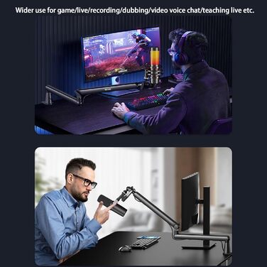 Кріплення для мікрофона з низьким профілем та каналами для кабелів – для Blue Yeti, Snowball iCE, HyperX QuadCast, Elgato Wave та інших