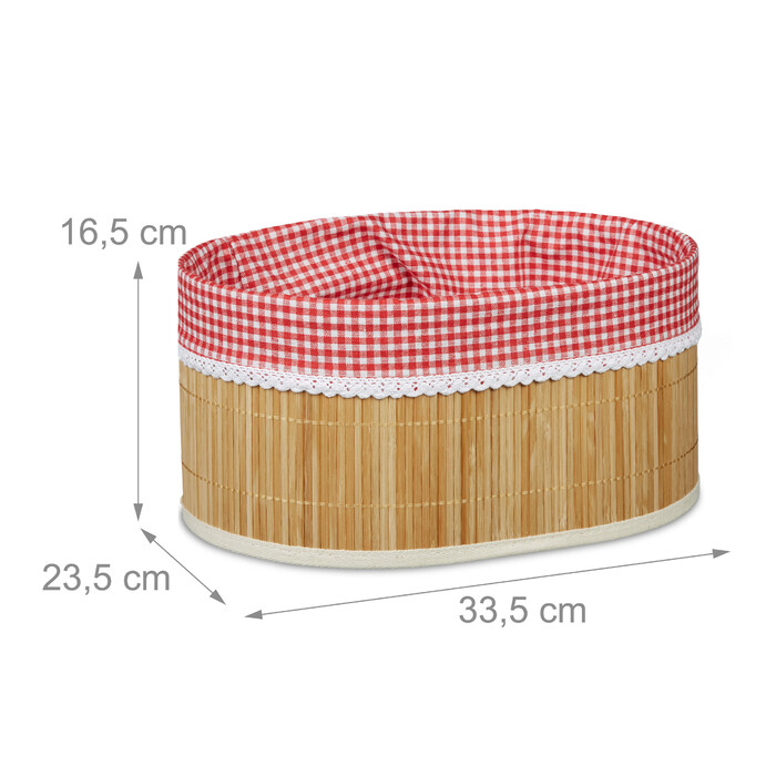 Relaxdays Bamboo Bread Basket
